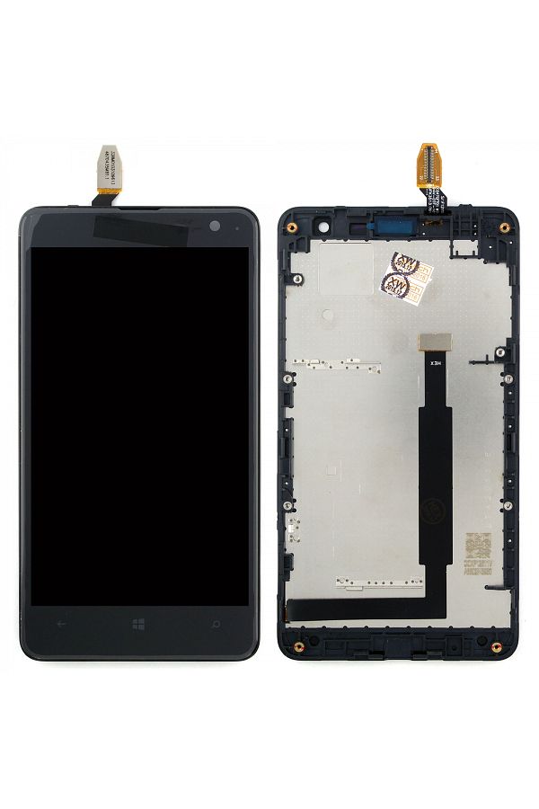 Nettech-Teknonet Nokia Lumia 625 Compatible Aa Quality Lcd+Touch+Slatted - Black 1