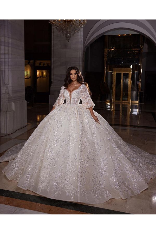 Bridal Store Lace Baroque Princess Wedding Dress Trendyol