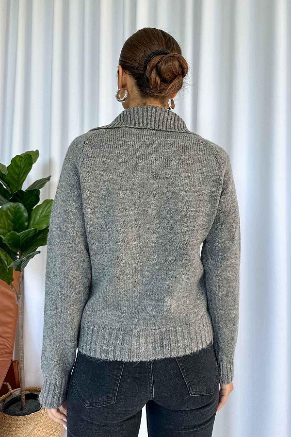 Mine Tan Butik Cardigan Gray A Form Fit Trendyol
