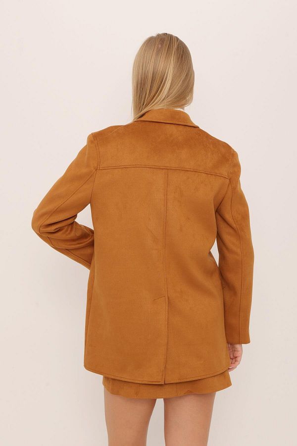 Suede blazer jacket sale
