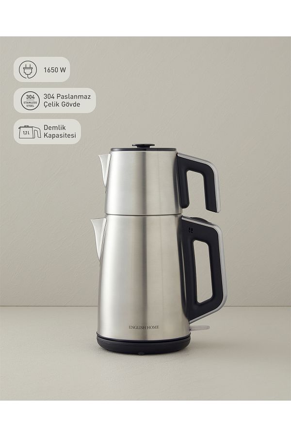 English Home-Cmk 6010 Inox Tea Machine - Black and Chrome Design 1