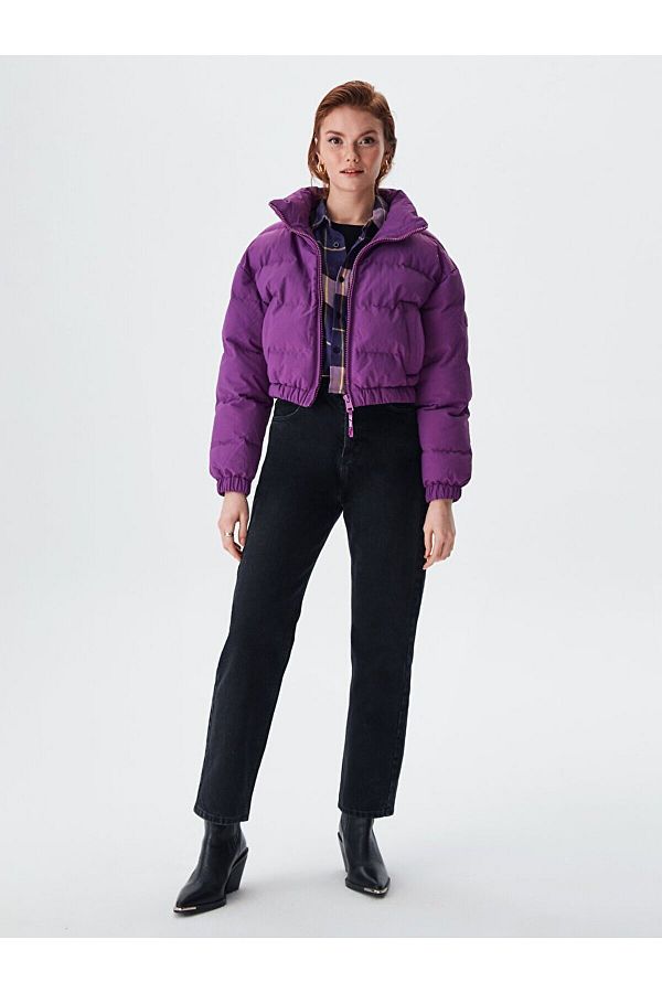 Purple short jacket store