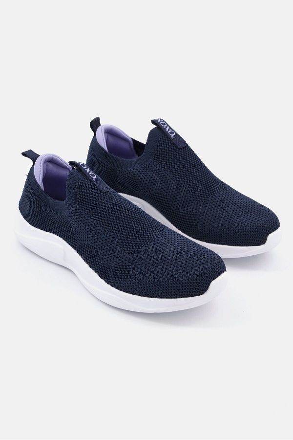 XOXO-Women Mire Slip On Sport Shoes, Navy Blue/Purple 1
