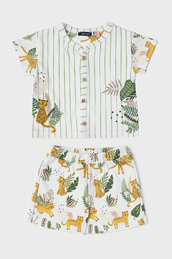 GB Baby BG Store Erkek Bebek Desenli Pijama Takımı