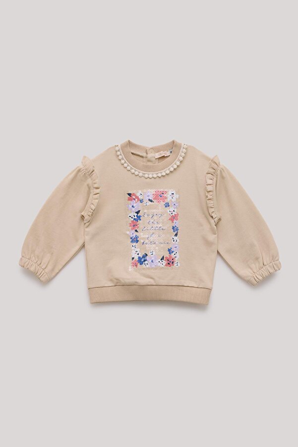 GB Baby BG Store Kız Bebek Somon Sweatshirt