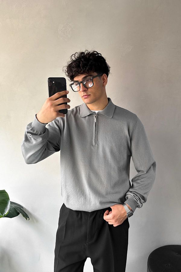 Thin gray sweater store