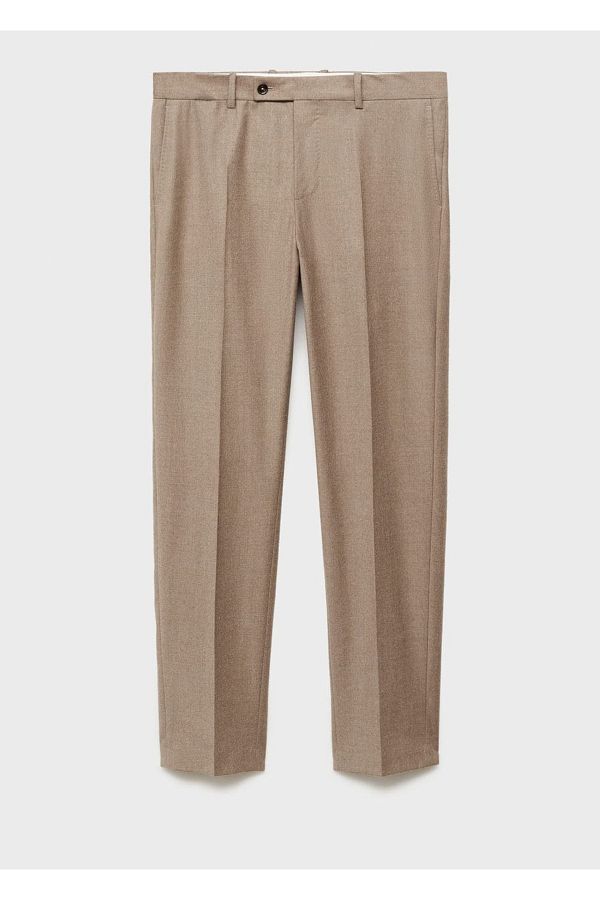 MANGO Man-100% Unprocessed Wool Slim Fitting Trousers 1
