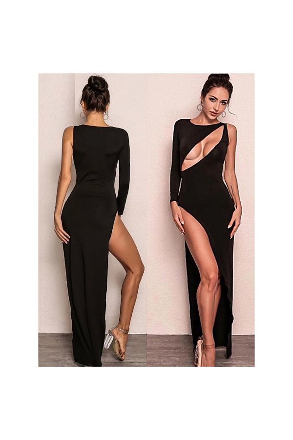 Deep decollete dress top