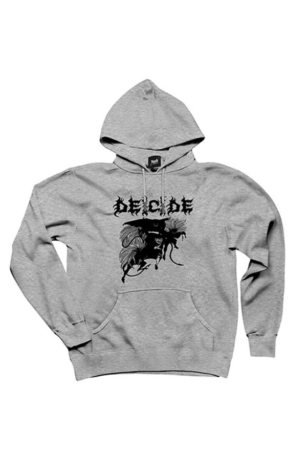 WAKHA Metal Slayer Deicide Band Grey Hooded Hoodie Sweatshirt Trendyol