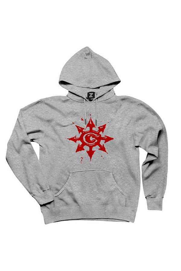 WAKHA Chimaira Logo Red Gray Hooded Sweatshirt Hoodie Trendyol
