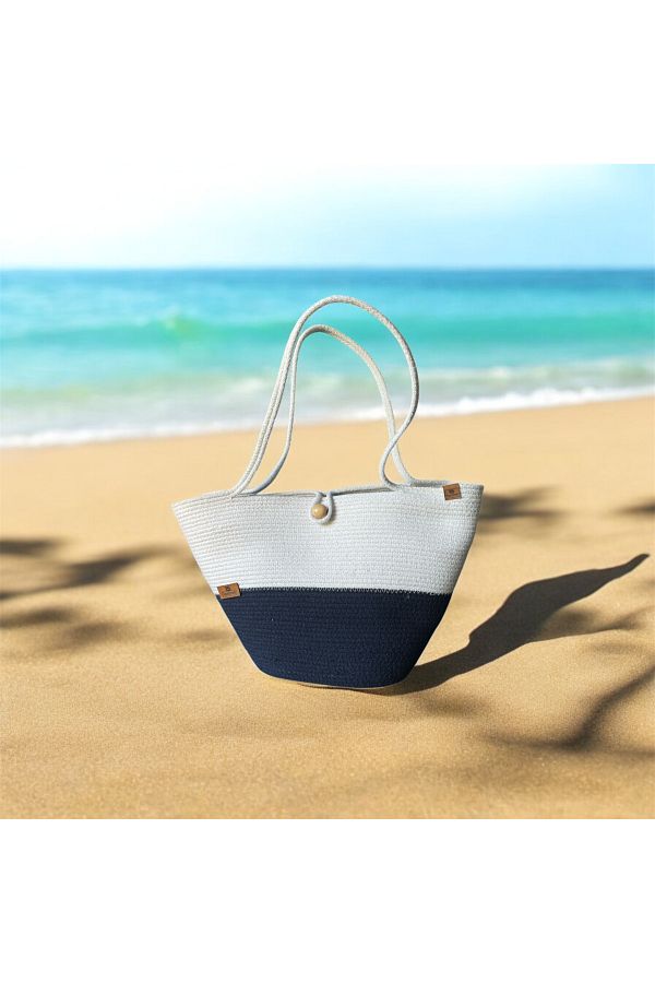 Rope handle beach bag hotsell