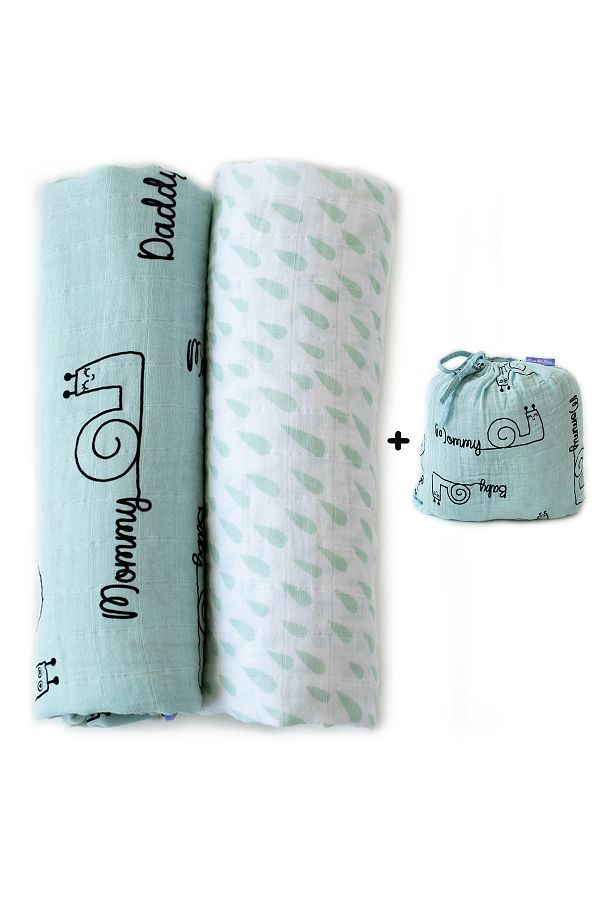 Milk & Moo-Milk&Moo Sangaloz Musselin Wickeldecke 2er-Set 1