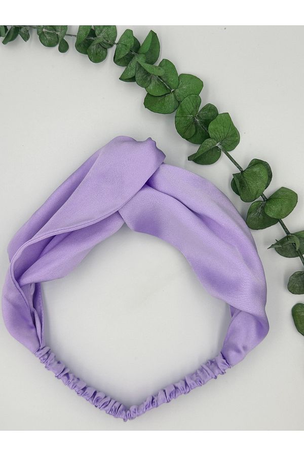 ICON SILK-100% Silk Hair Band (Violet) 1