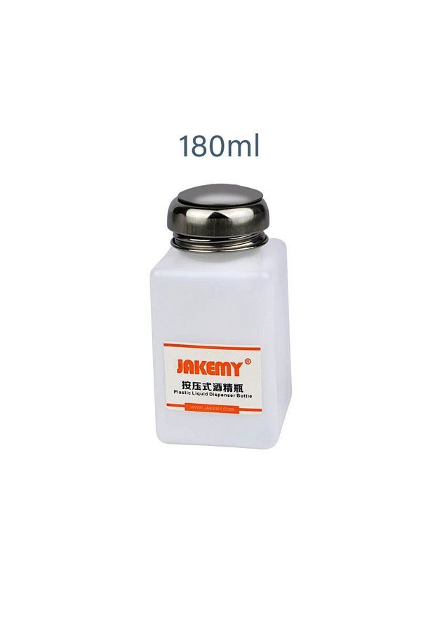 SUNSHINE-180ML JAKEMY 120/180ML Plastic Liquid Dispenser Bottle Empty Alcohol Press Easily One-hand Operatio 1