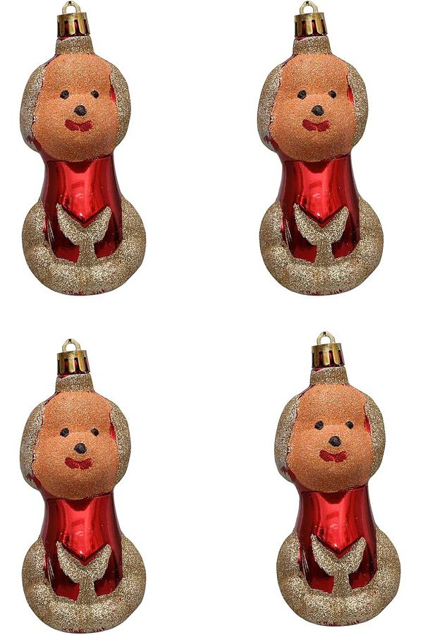 Yenigeldi-2 Pieces Cute Dog Christmas Ornament Tree Ornament Party Birthday 1