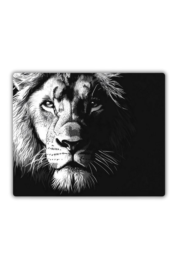 lili hediyelik-لوحة ماوس بطبعة أسد أسود مقاس 22x18 سم 1