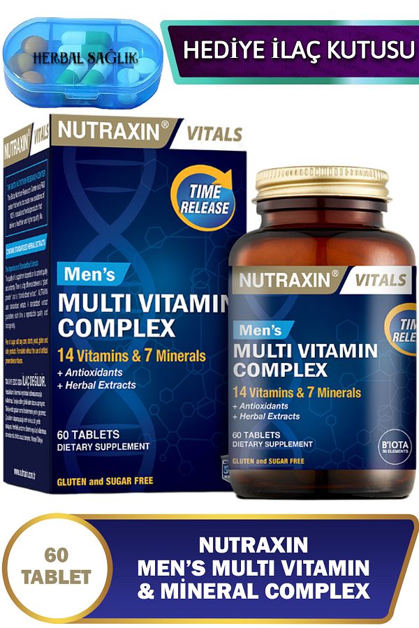 Nutraxin-Multivitamin and Mineral Complex for Men - 60 Tablets 1