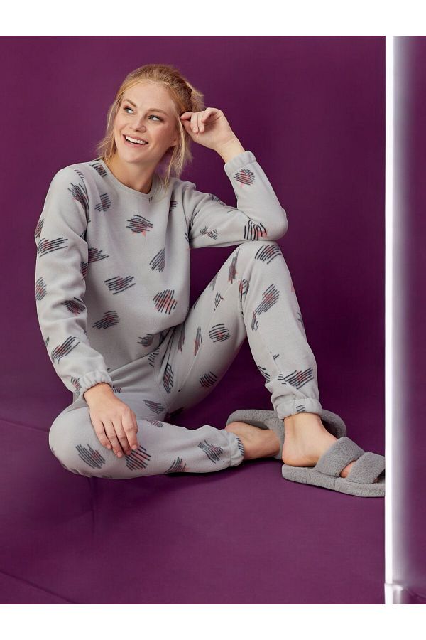 Womens fleece pj set shop