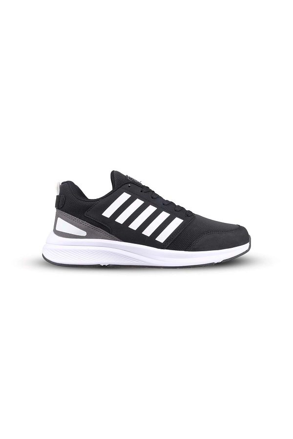 M.P.-Men's Lace-Up Black-White Casual Shoes 1