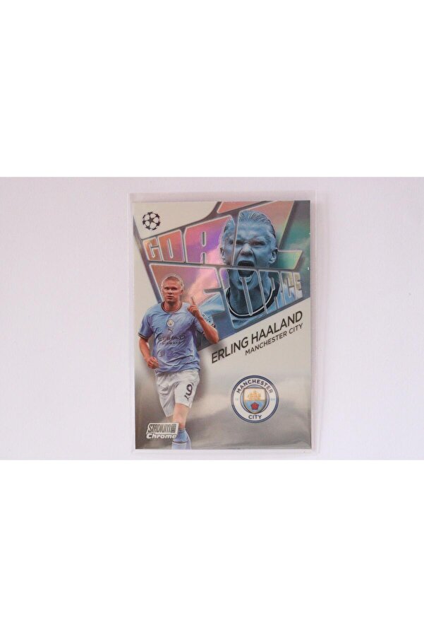 Cromos de Fútbol Erling Haaland 100 Club Manchester City Topps Match Attax Extra 24/25