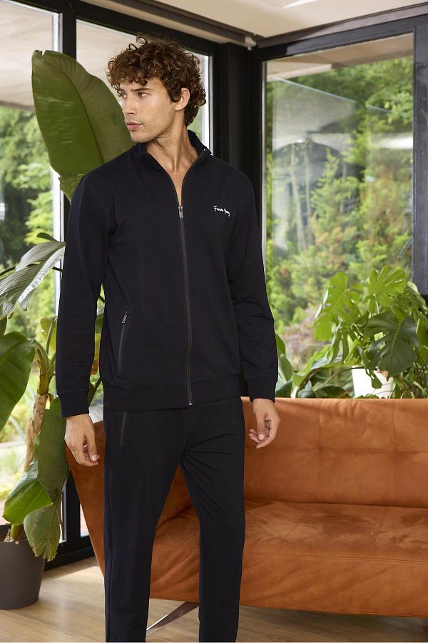 KLY Stand Collar 100 Cotton 3 Thread Men s Tracksuit Set 7213 Trendyol