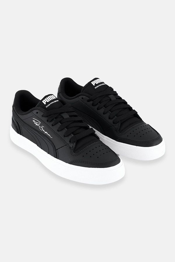 Puma Kids Boy Ralph Sampson Lace Up Training Shoes Black White Trendyol