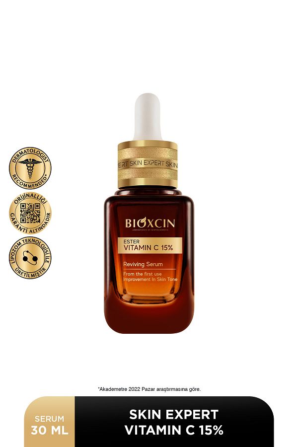 Bioxcin-Vitamin C 15% Revitalizing Serum 30 ml - Ester C Niacinamide (Vitamin B3) 1
