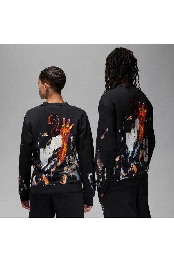 Nike Jordan Flight Fleece Crew Men s Sweatshirt Fb6990 010 Trendyol