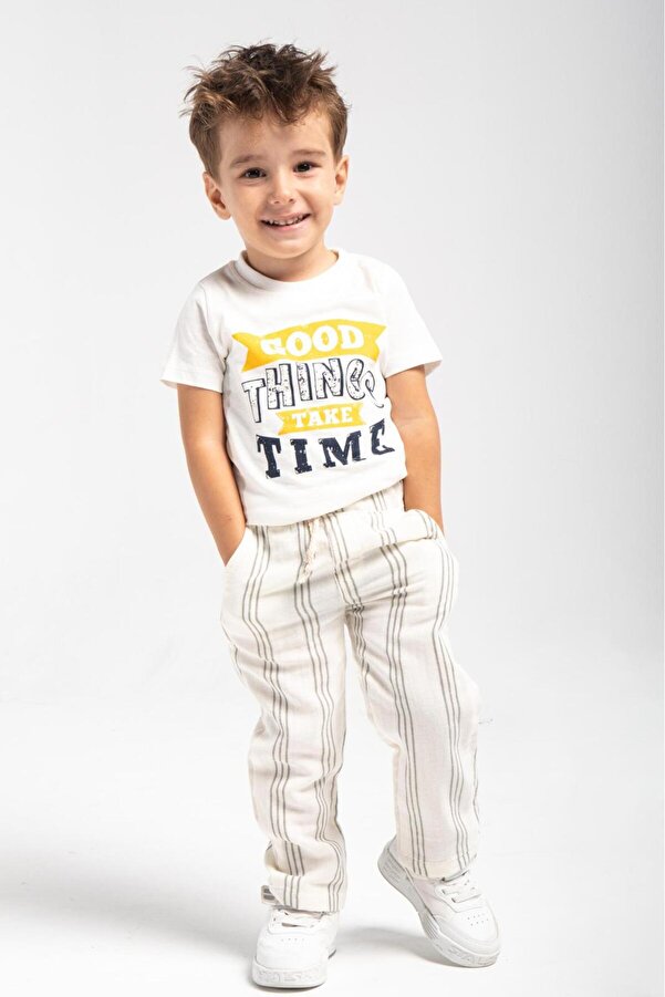 Çelix Kids Unisex Bebek&Çocuk %100 Pamuk Müslin Pantolon