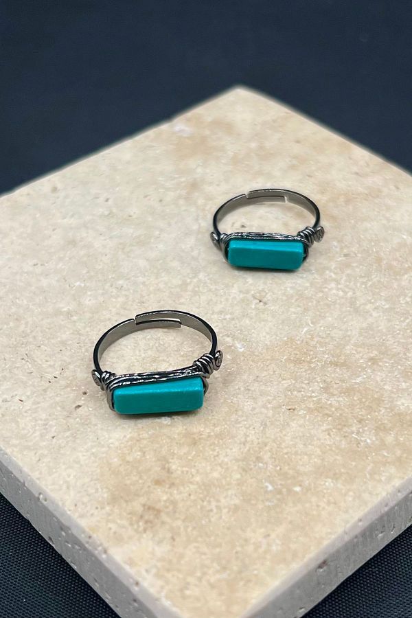 Turquoise baguette ring hotsell