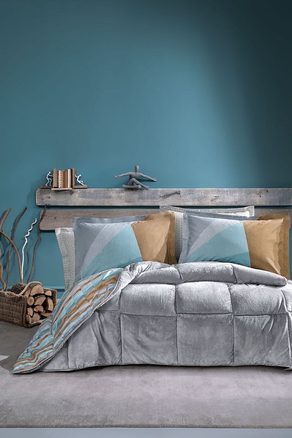 Yataş-Rach Double Triola Sleeping Set - Gray 1