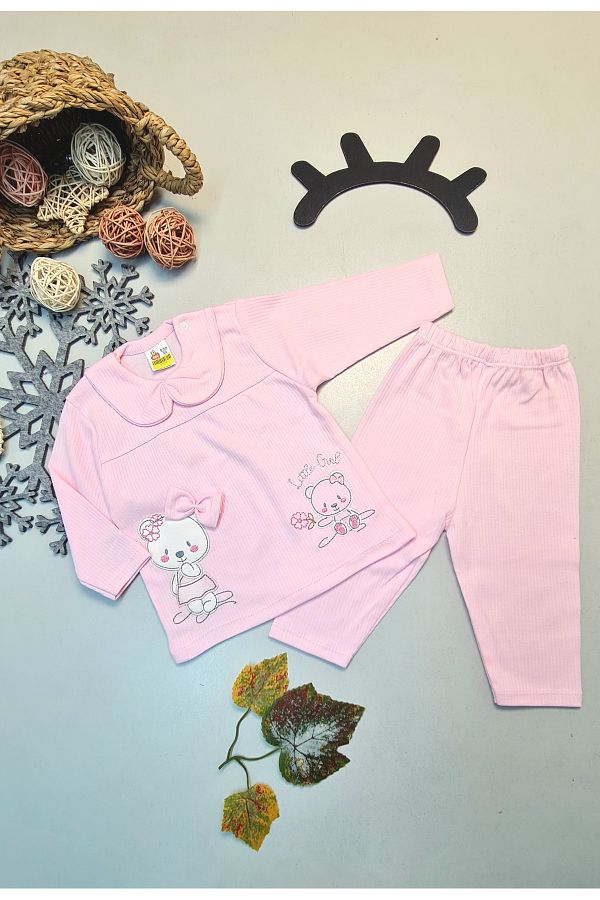 Sm Giyim-Baby Girl Rabbit Patterned Top and Bottom Set 1