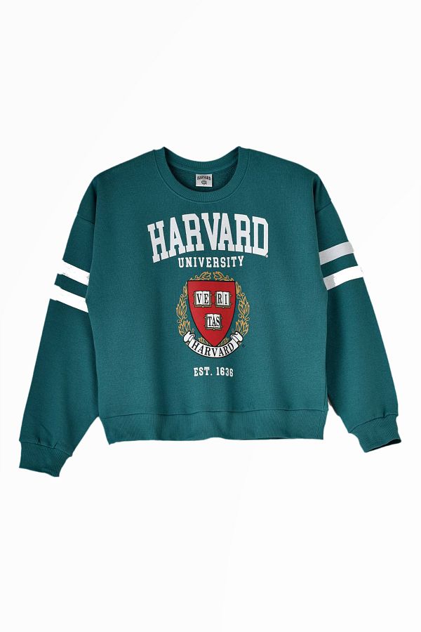 Cropped harvard sweatshirt hot sale