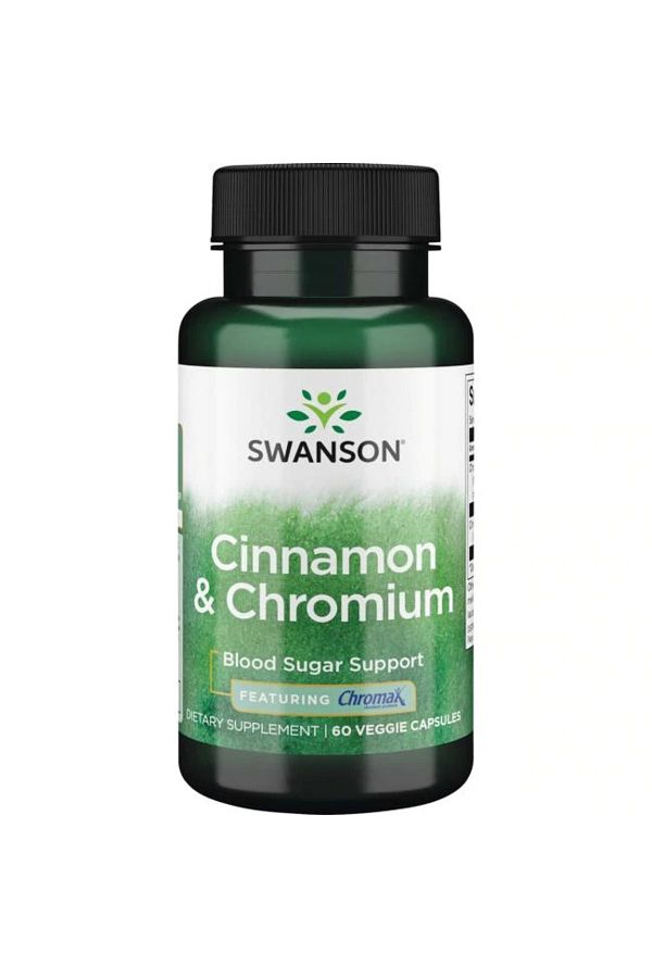 SWANSON-Cinnamon And Chromium Featuring Chromax , 60 Veggie Capsules 1