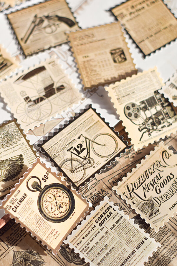 Scrapbook 18 Pieces Vintage Scrapbooking Journal Stamp Series Sticker- Trendyol for Free Printable Vintage Scrapbook Stickers