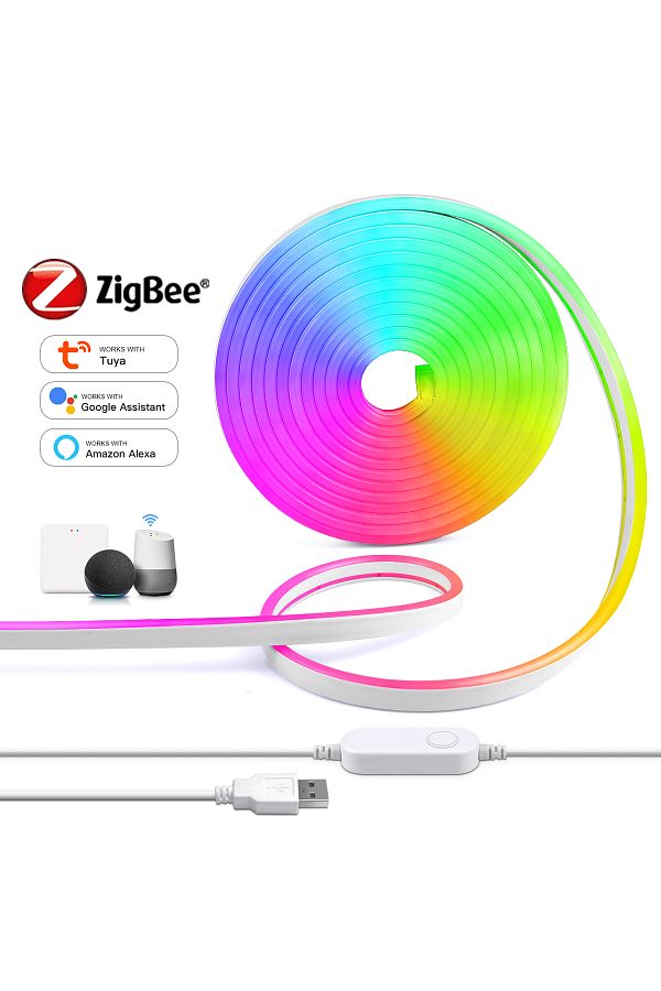 Lcamaw-RGB Neon Light 5V USB LED Strip Lights Zigbee 3.0 Controller Need Gateway Hub Bridge for Tuya Sma... 1