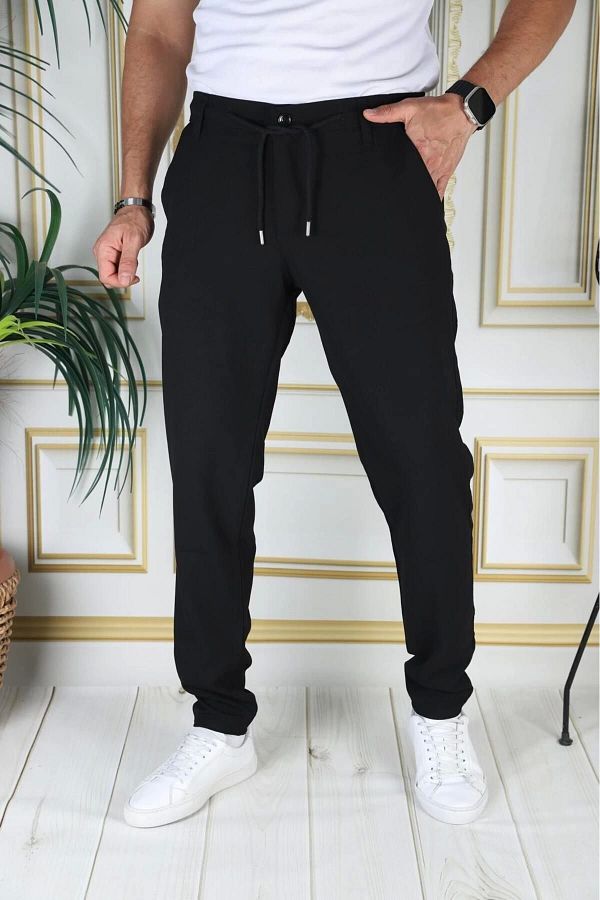 PHANTOM JEANS Men s Black Slim Fit Lycra Quality Cotton Trousers Elastic School Shoes Trendyol