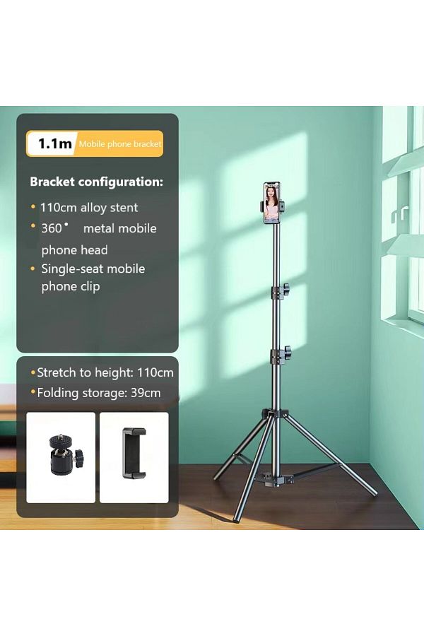 Choice-1.1m Selfie Stick Fully Automatic Multi-functional Tripod Mobile Phone Bracket Desktop Photo Shoot D 1
