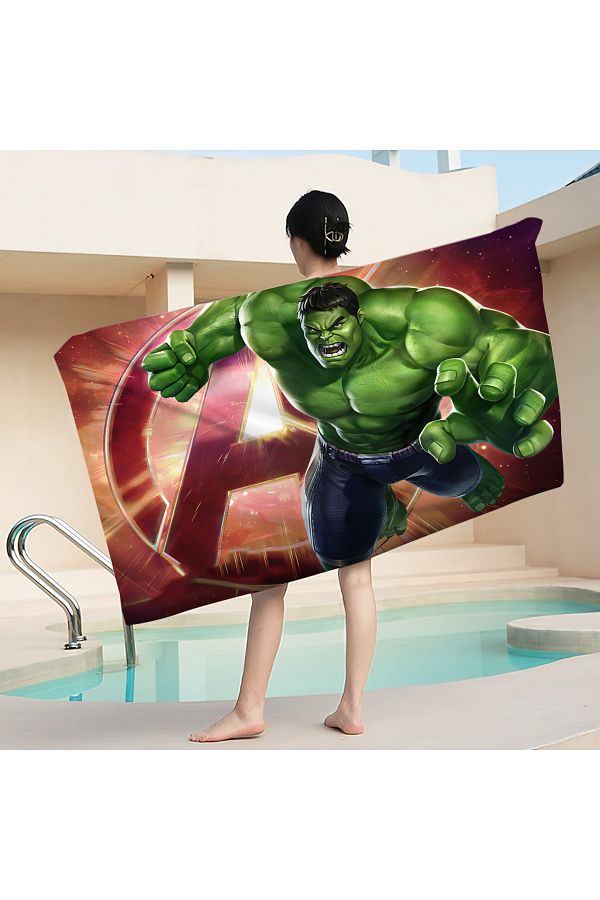 Miniso MINISO Film Hulk Cool Towel Portable Beach Gym Swimming Home Soft Cotton Trendyol