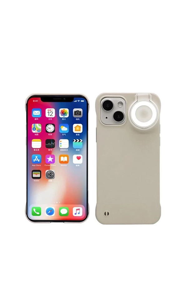 Choice Selfie Ring Light Up Frameless Phone Case for IPhone 13 12 11 14