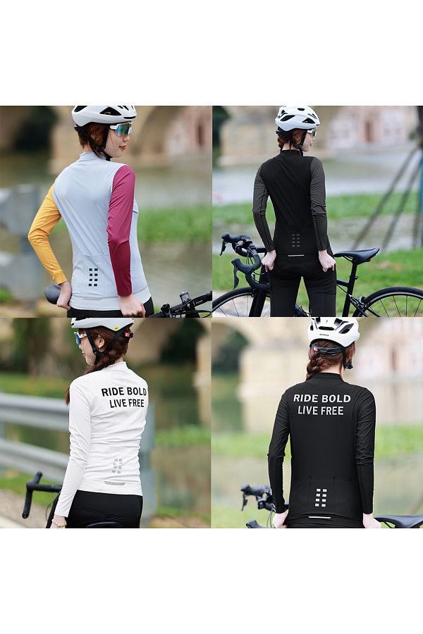Wosawe New Women Cycling Jersey Summer Spring Long Sleeve Anti UV Bike Shirts Reflective Quick D. Trendyol