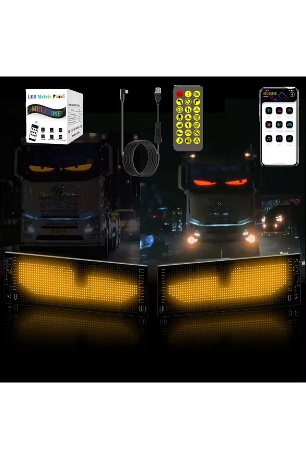 Yeelock-5V USB Smart Led Matrix Pixel - Swipe & Advertising Effect 7X17Cm 1