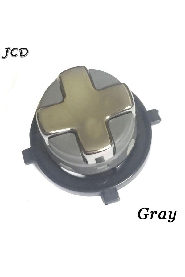 JCD-Gray 1pcs Original New Version Rotating Dpad Button Chrome Silver Transforming D-pad Button For 1