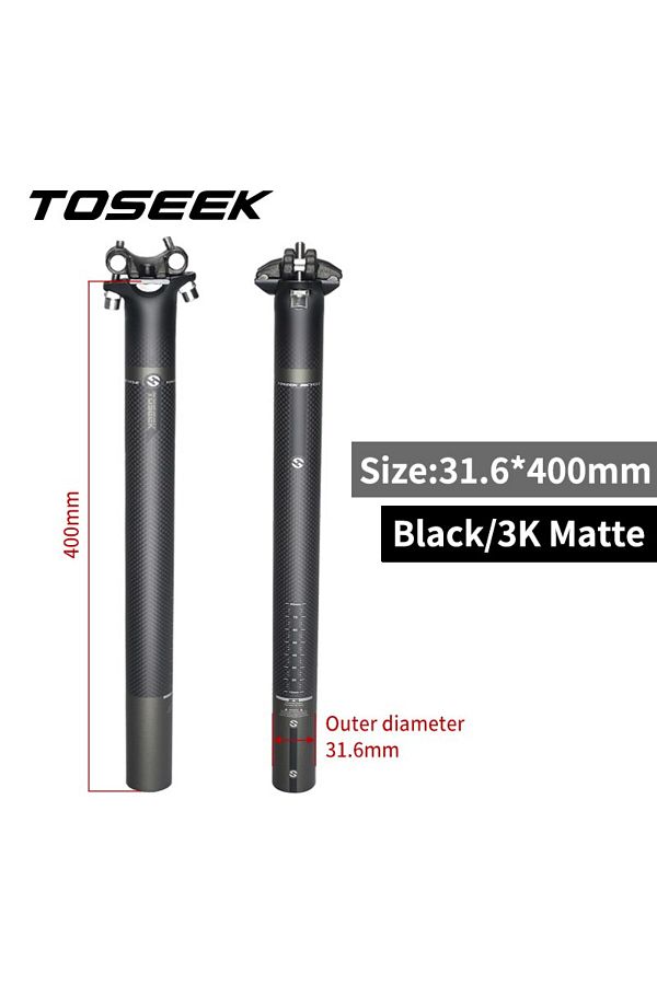 TOSEEK Carbon Seatpost Offset 0mm Bike Seatpost Carbon 27.2 31.6mm Length 350 400mm Bicycle Seat Trendyol