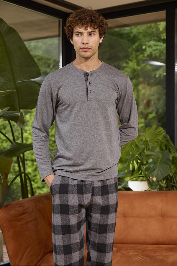 Men's long sleeve pajama set online