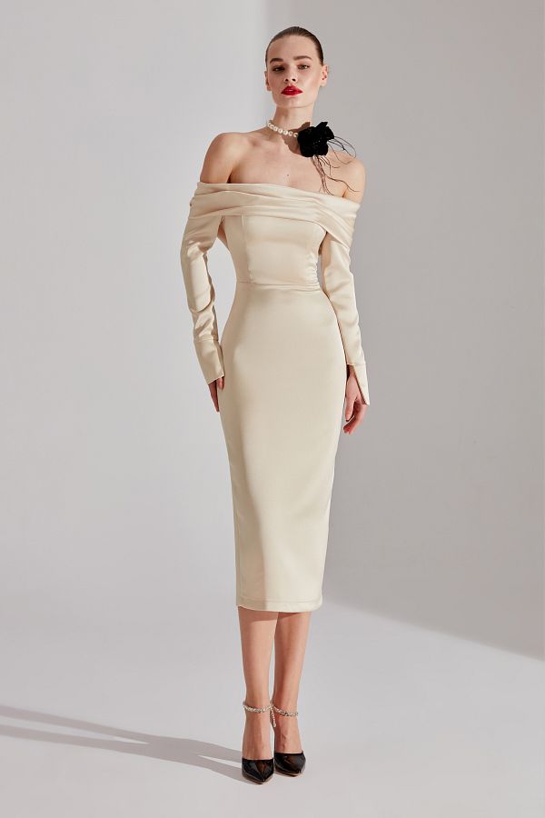 Champagne pencil dress outlet