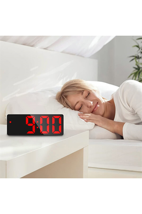 Choice-Digital Alarm Clock LED Clock Minimalist Style Large Letter Alarm Clock Temperature Display Adjus... 1