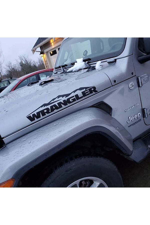 Choice Compatible Mountain WRANGLER Hood Decals And Stickers For Jeep Wrangler Car Styling Vinyl Cut Fil. Trendyol
