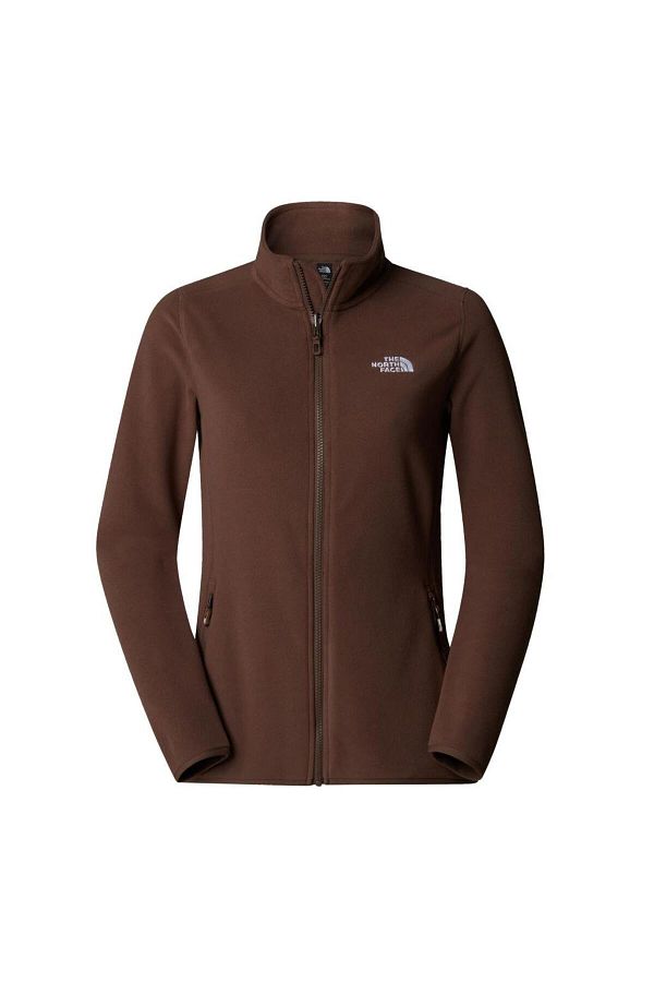 THE NORTH FACE-W 100 GLACIER FZ női teljes cipzáras polár NF0A855O1OI1 barna-M 1