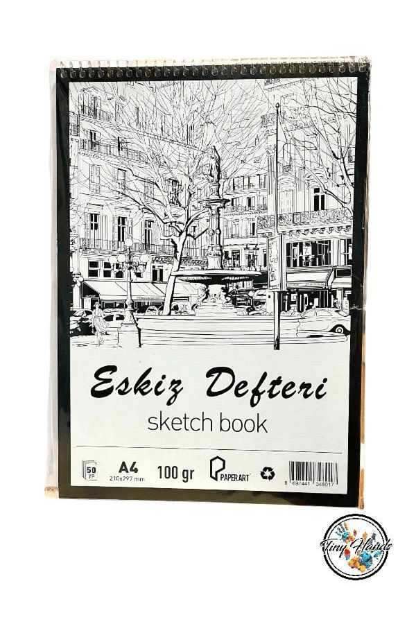 tiny hands-A4 Size Spiral 50 Pages 100 Gr Based Sketch Index Top Opening 1